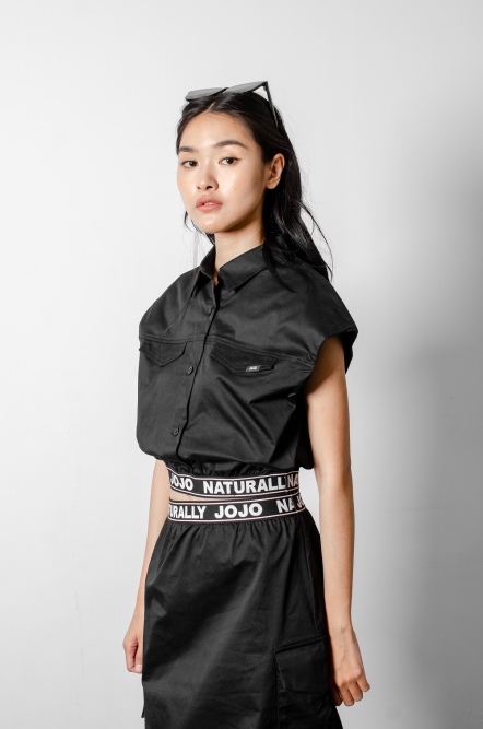 JOJO織帶無袖上衣