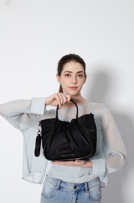 人魚J抓褶兩用托特包