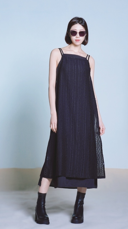 二件式側開洋裝