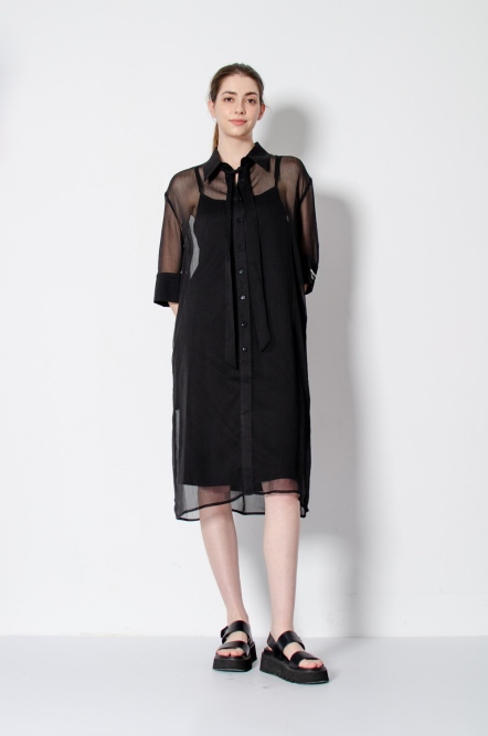 JOJO海邊旅行透紗洋裝