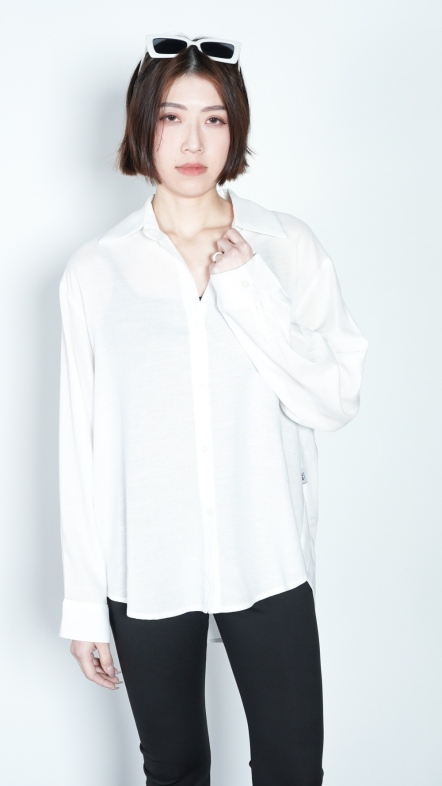 亞麻長袖基本襯衫