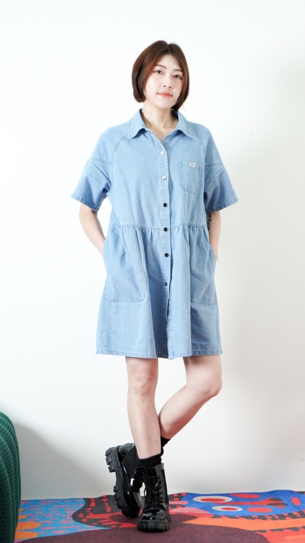 POLO領牛仔洋裝