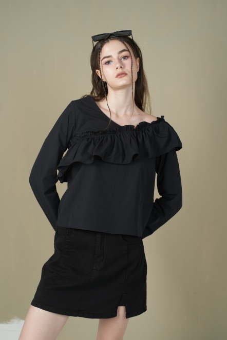 時尚不對稱上衣