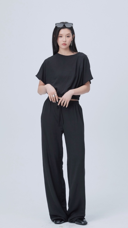 鬆緊上衣長褲套裝