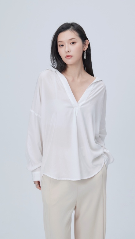 時尚半門襟襯衫