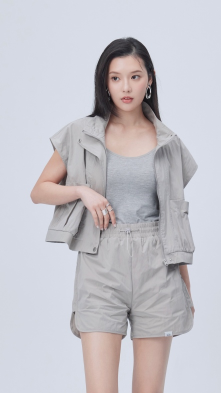 立領大口袋背心