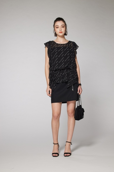 JOJO印花修身上衣