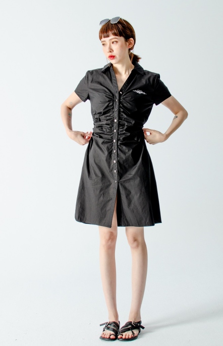 J心抽繩修身洋裝