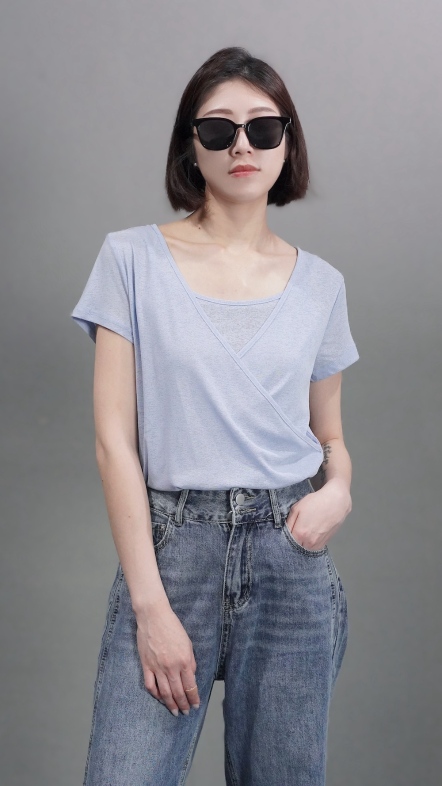 兩件式微透上衣