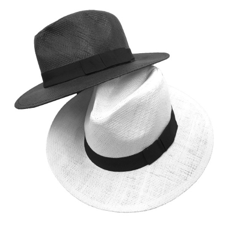 平沿織帶紳士草帽