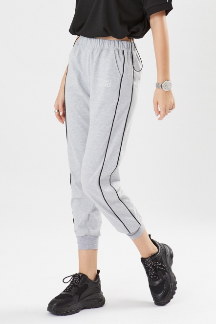 撞色出芽縮口長褲